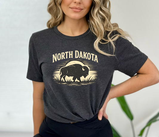North Dakota Buffalo Graphic Tee