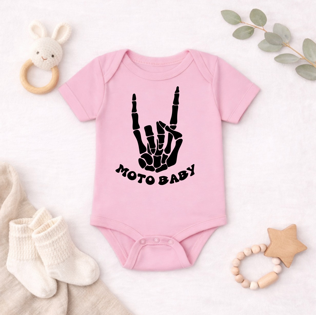 Moto Baby Skeleton Hand Body Suit