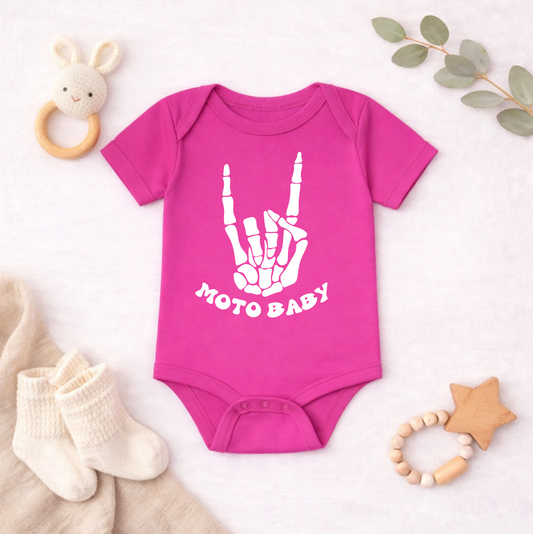 Moto Baby Skeleton Hand Body Suit