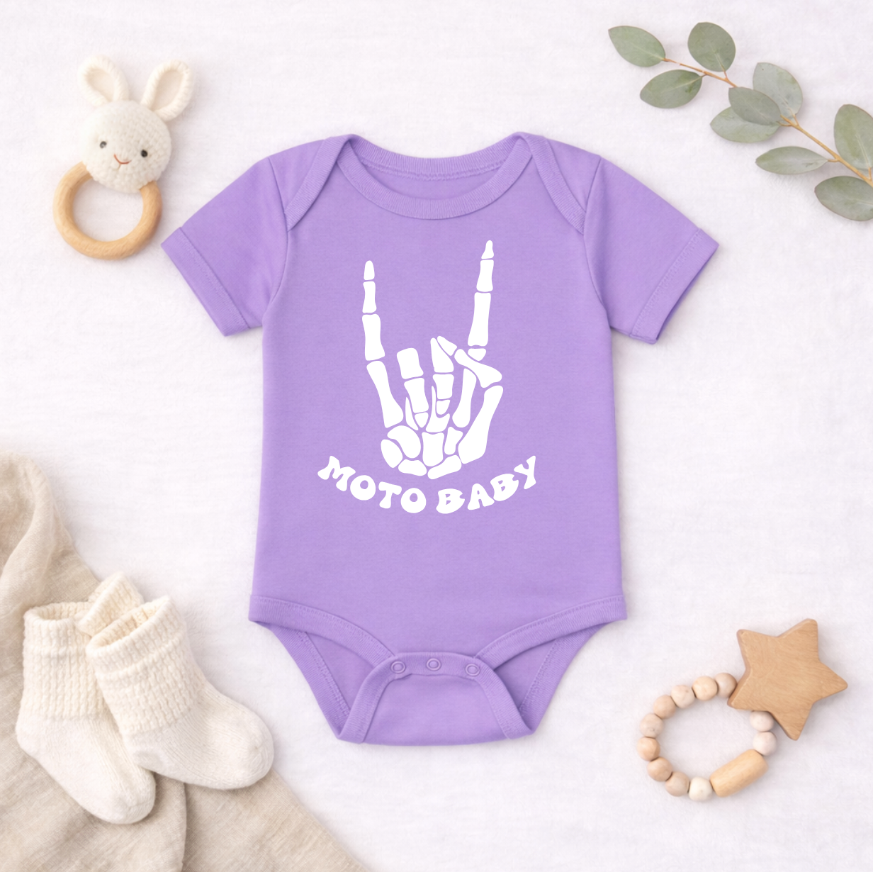 Moto Baby Skeleton Hand Body Suit