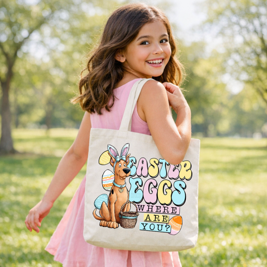 Easter Eggs, Where Are You? Tote Bag – Easter Hunt Bag for Kids