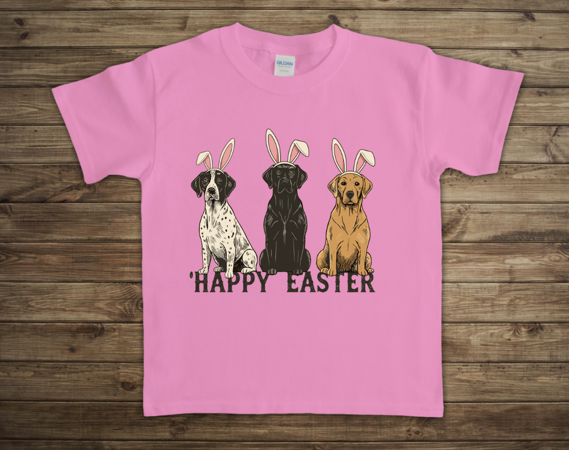 Happy Easter Dog Trio Toddler/Youth Shirt