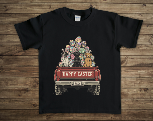Happy Easter Dogs Vintage Truck Toddler/Youth Shirt
