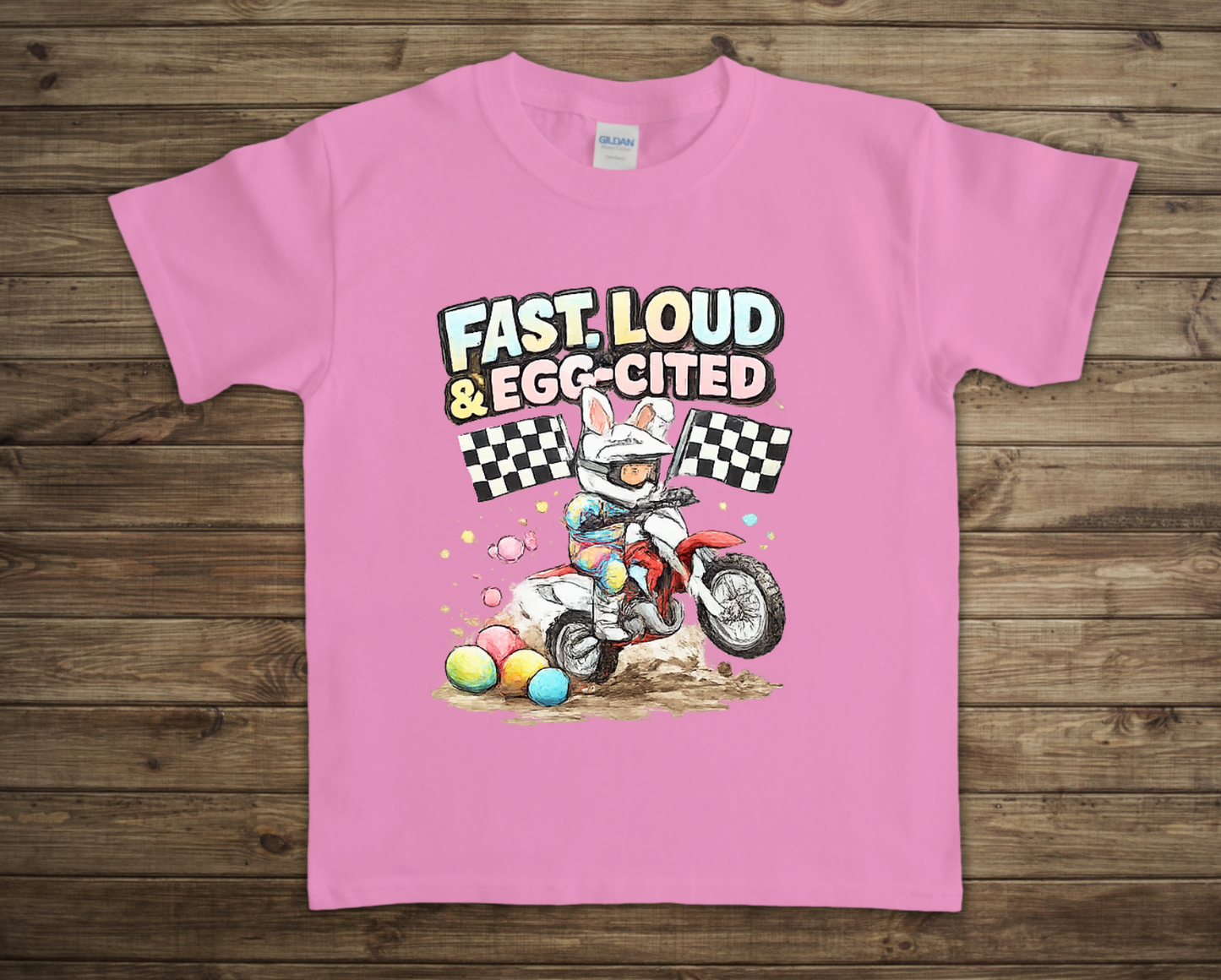 Fast Loud & Egg-cited Kids Easter Toddler/Youth Shirt
