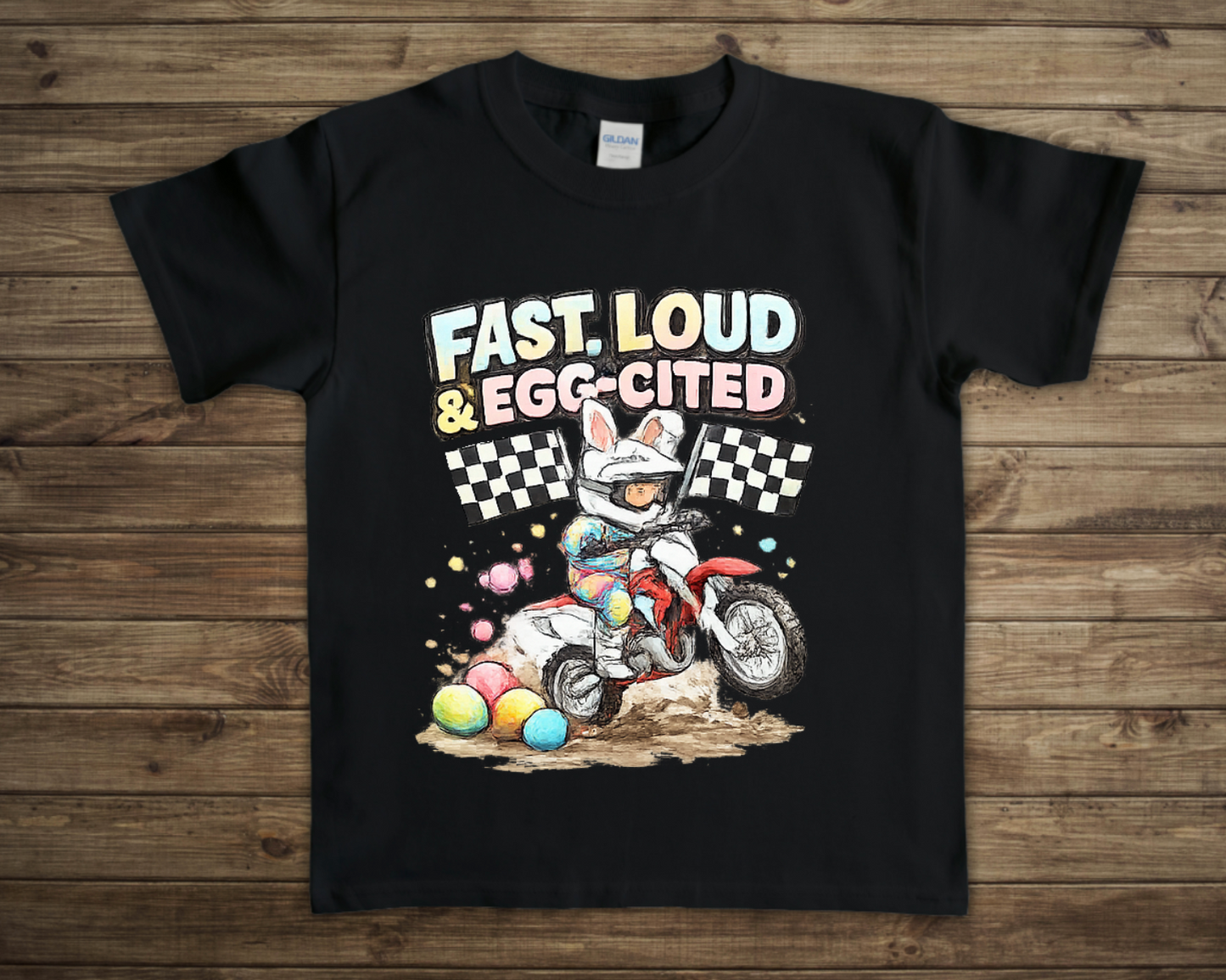 Fast Loud & Egg-cited Kids Easter Toddler/Youth Shirt