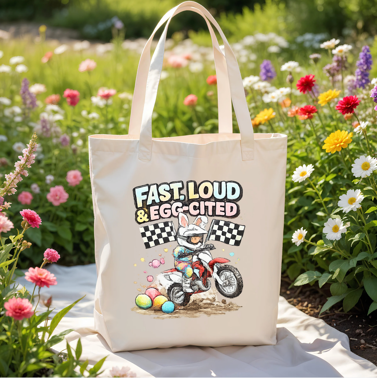 Fast Loud & Egg-cited Easter Tote Bag