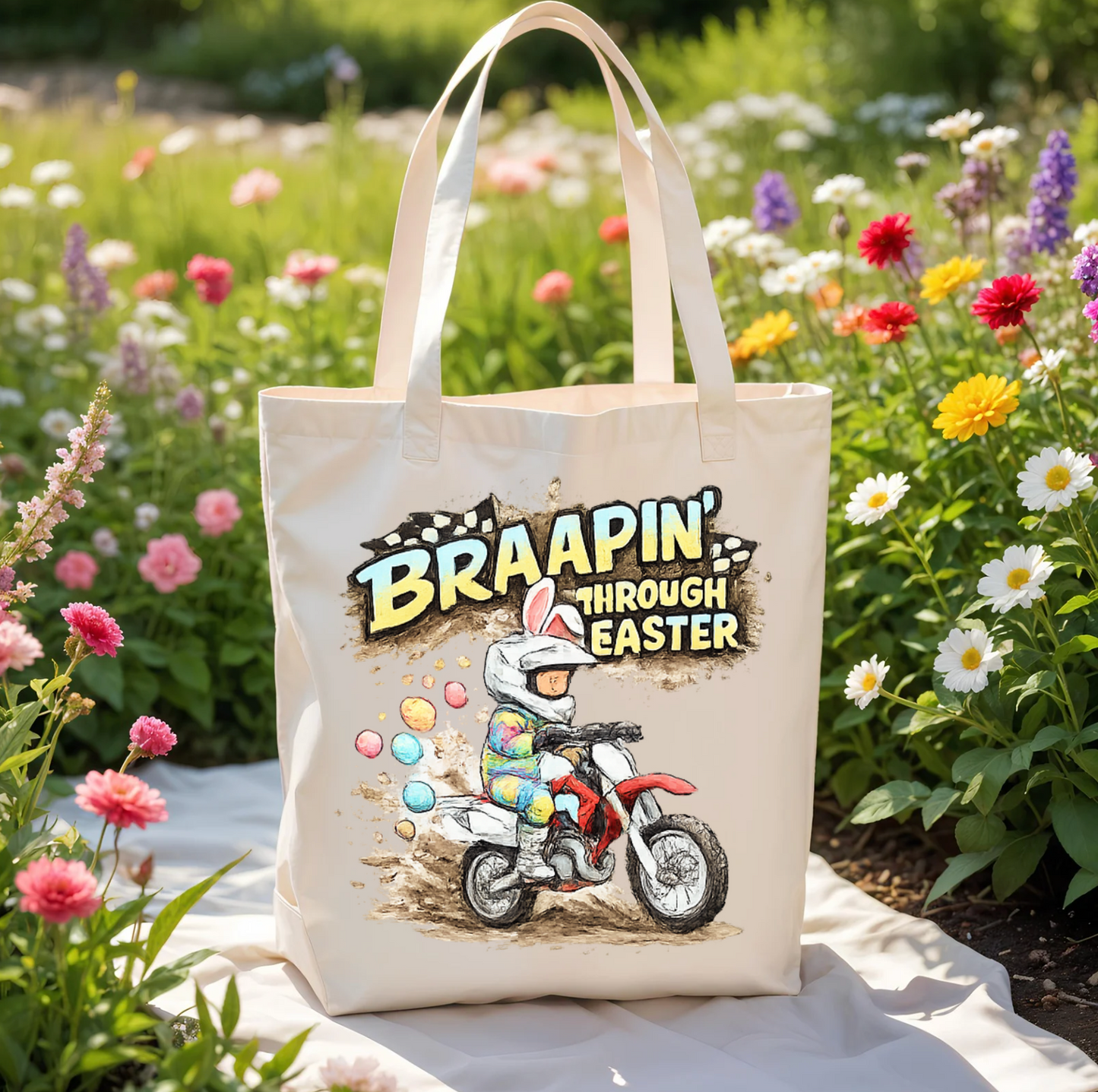 Braaapin' Through Easter Tote Bag