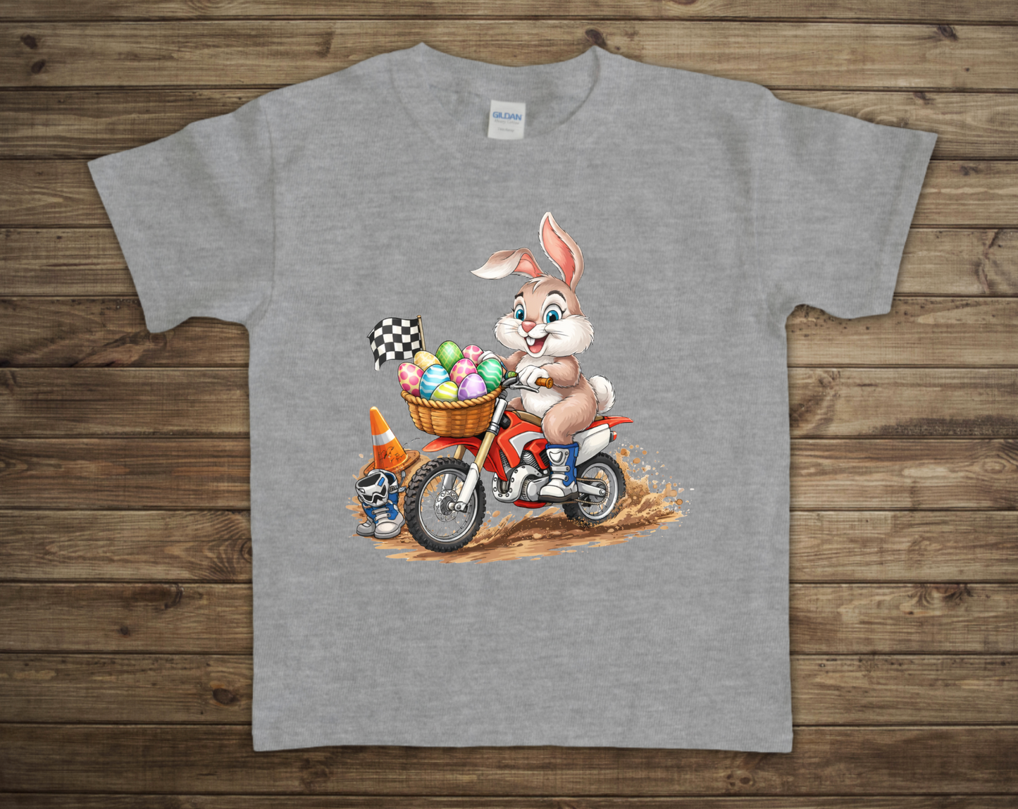 Easter Dirt Bike Bunny Toddler/Youth Shirt