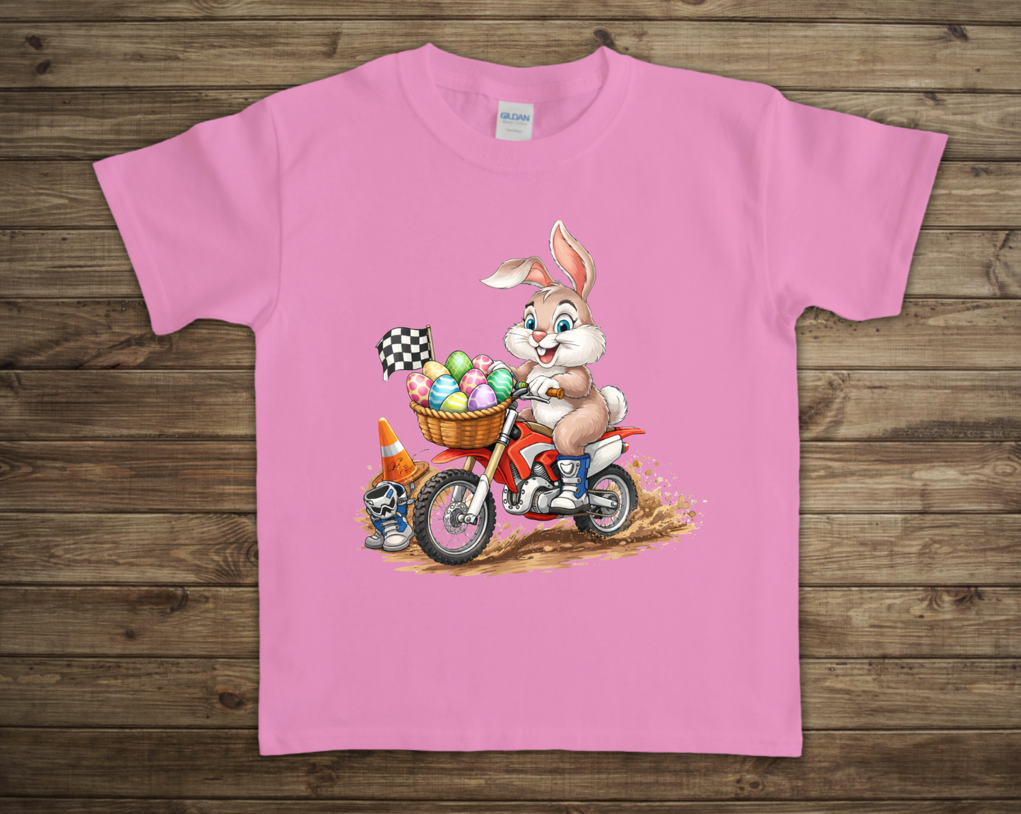 Easter Dirt Bike Bunny Toddler/Youth Shirt