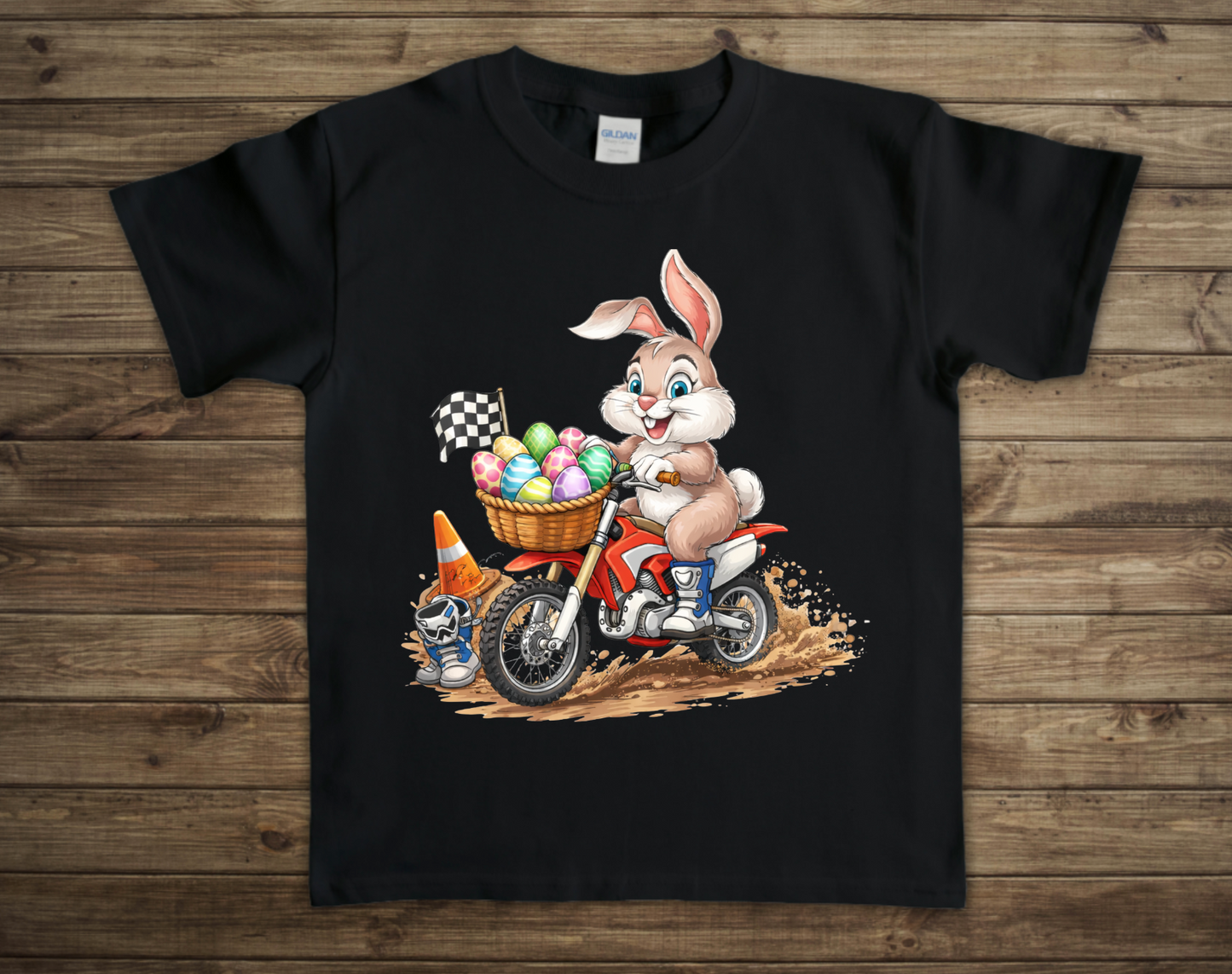 Easter Dirt Bike Bunny Toddler/Youth Shirt