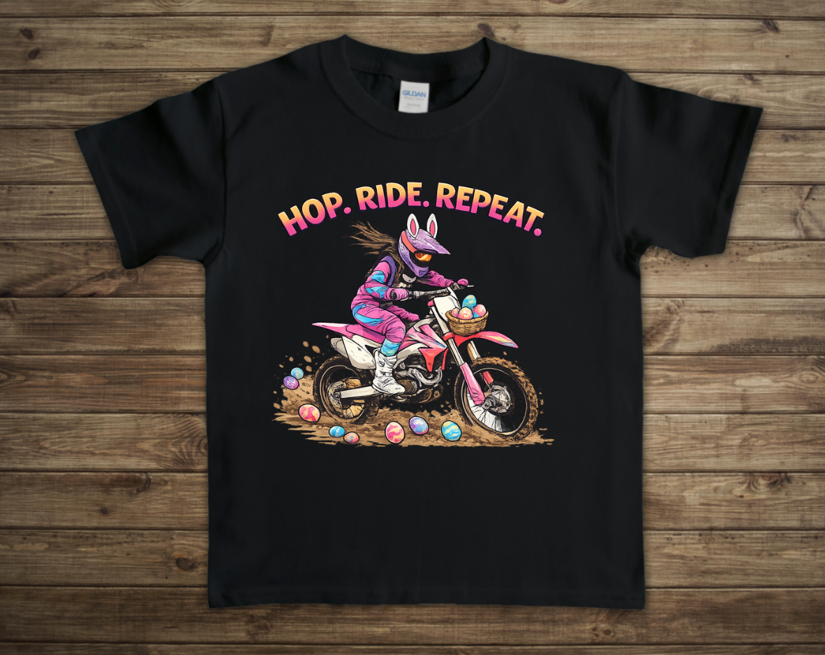 Hop Ride Repeat Girl Easter Toddler/Youth Shirt