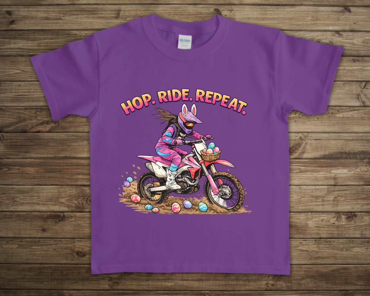 Hop Ride Repeat Girl Easter Toddler/Youth Shirt