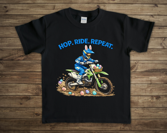 Hop Ride Repeat Boy Easter Toddler/Youth Tee