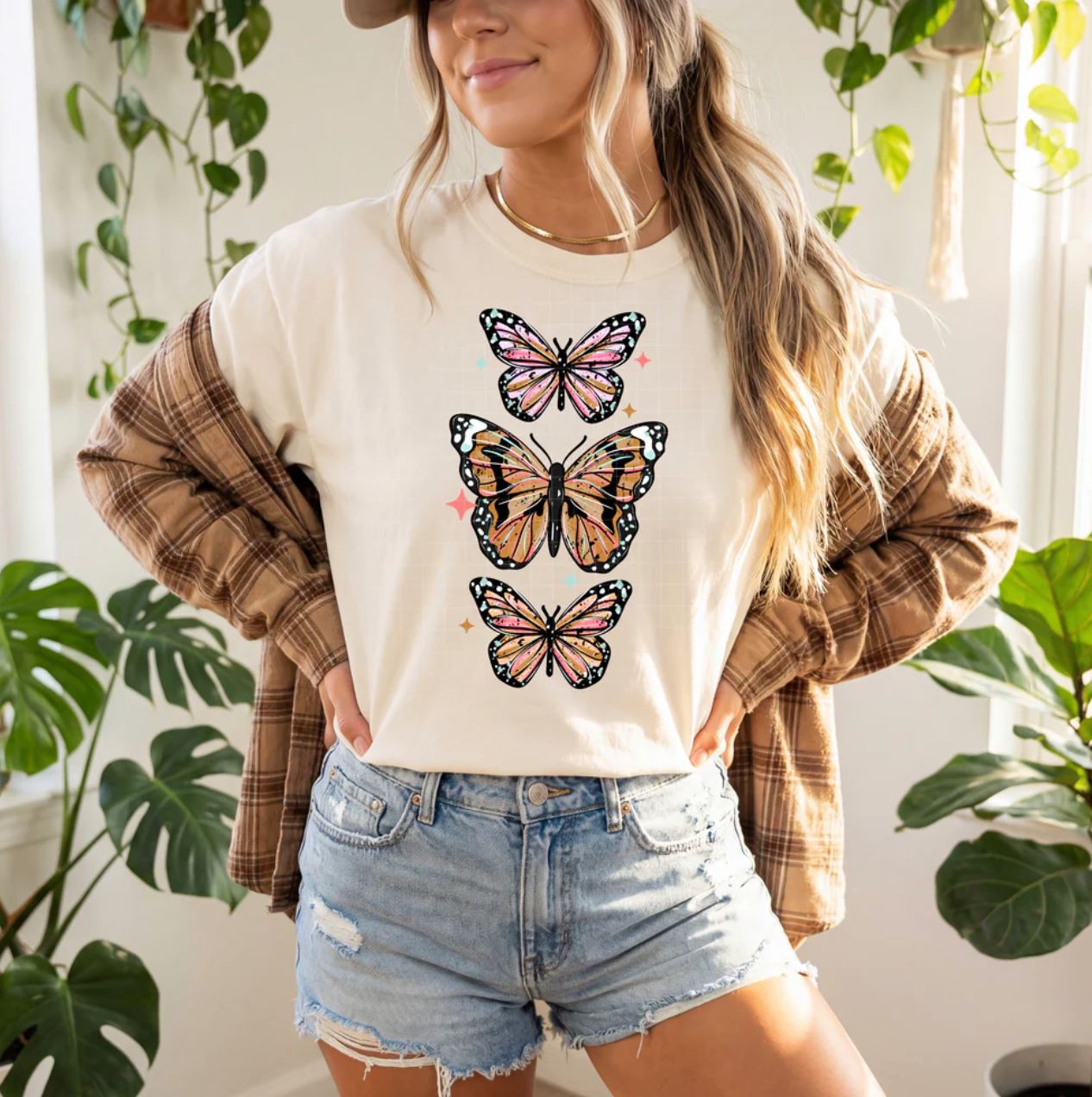 Boho Butterfly Graphic Tee