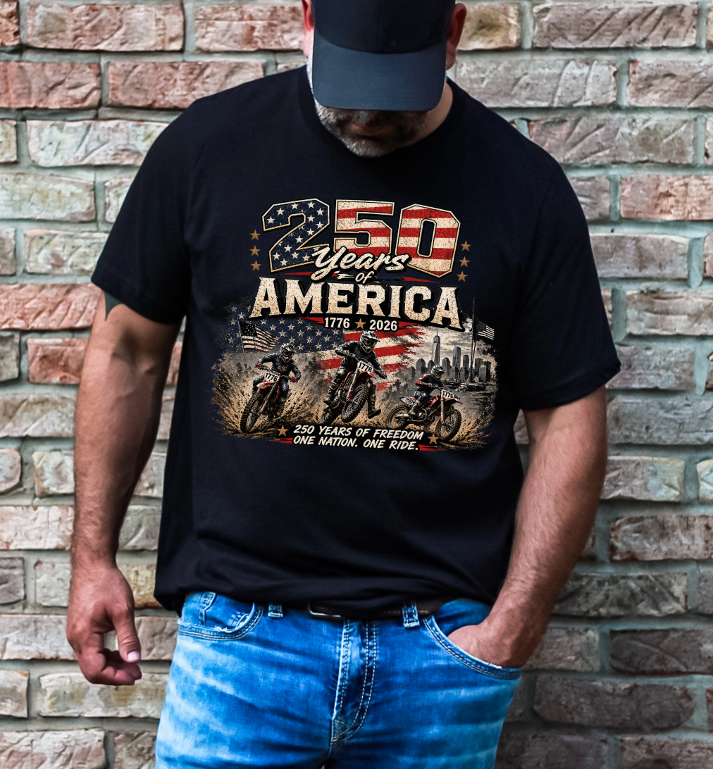 250 Years of America Dirt Bike Tee