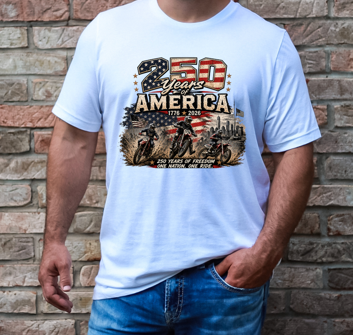 250 Years of America Dirt Bike Tee