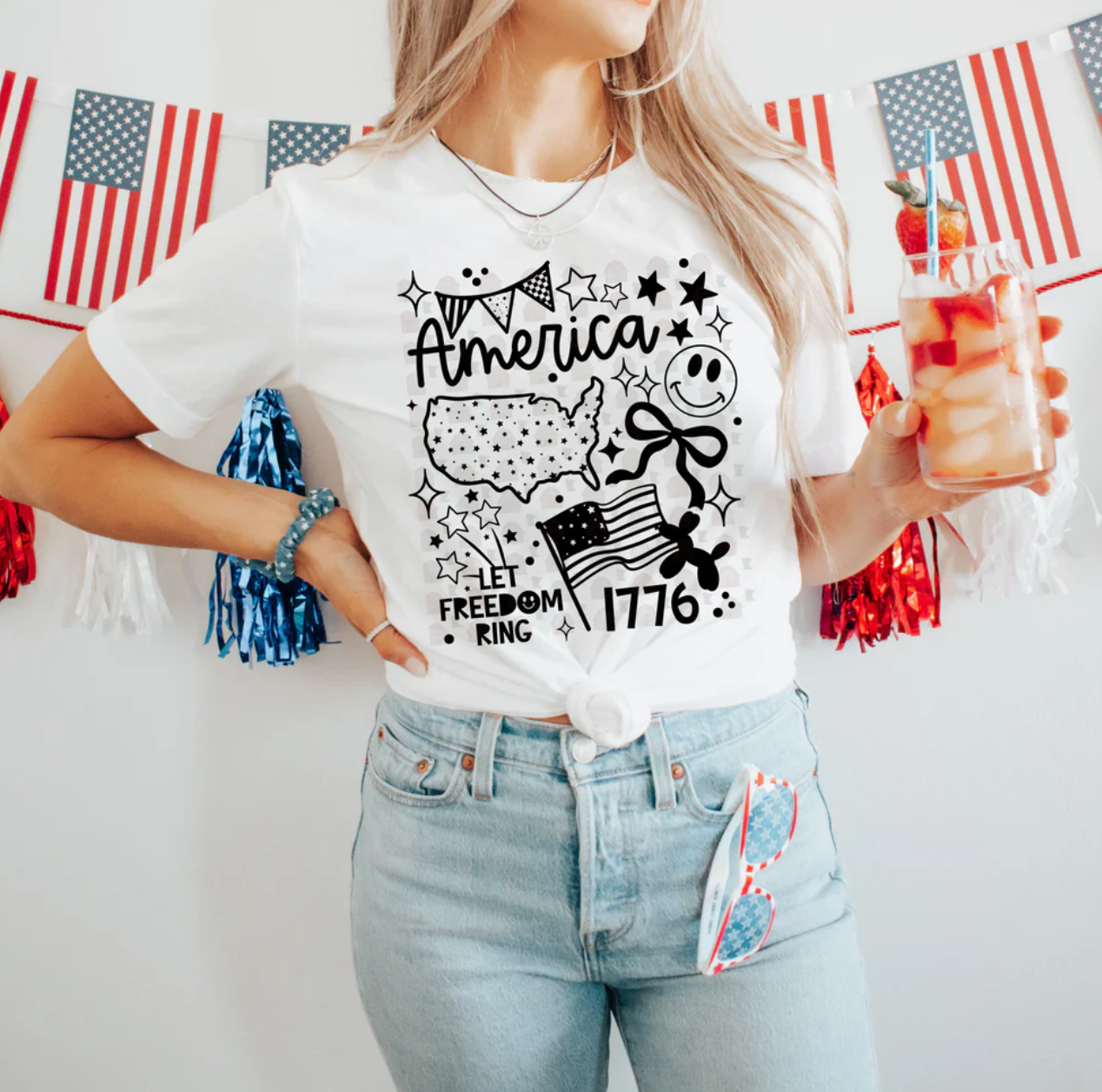 America Doodles Graphic Tee