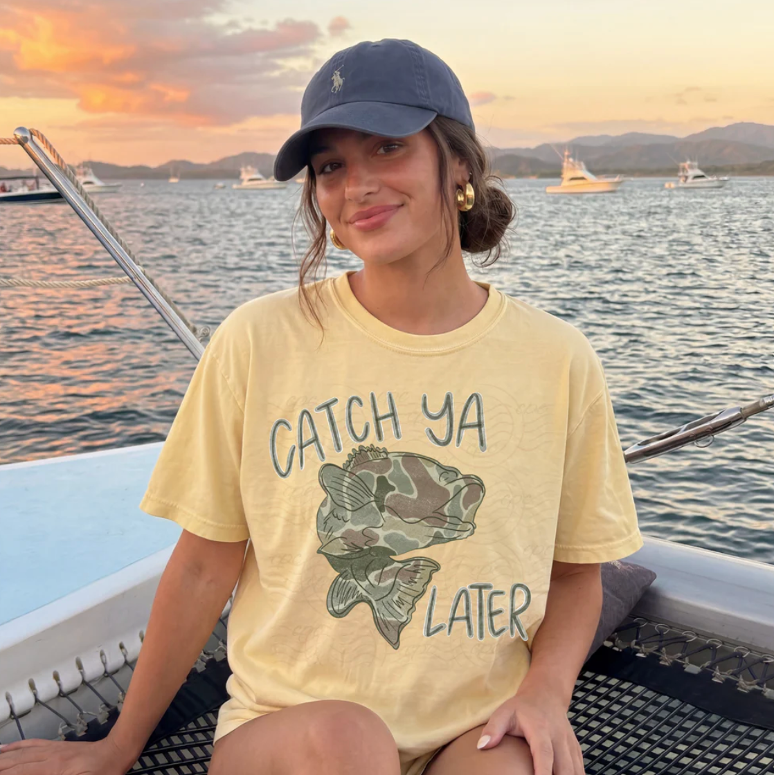 Catch Ya Later Fishing Graphic Tee