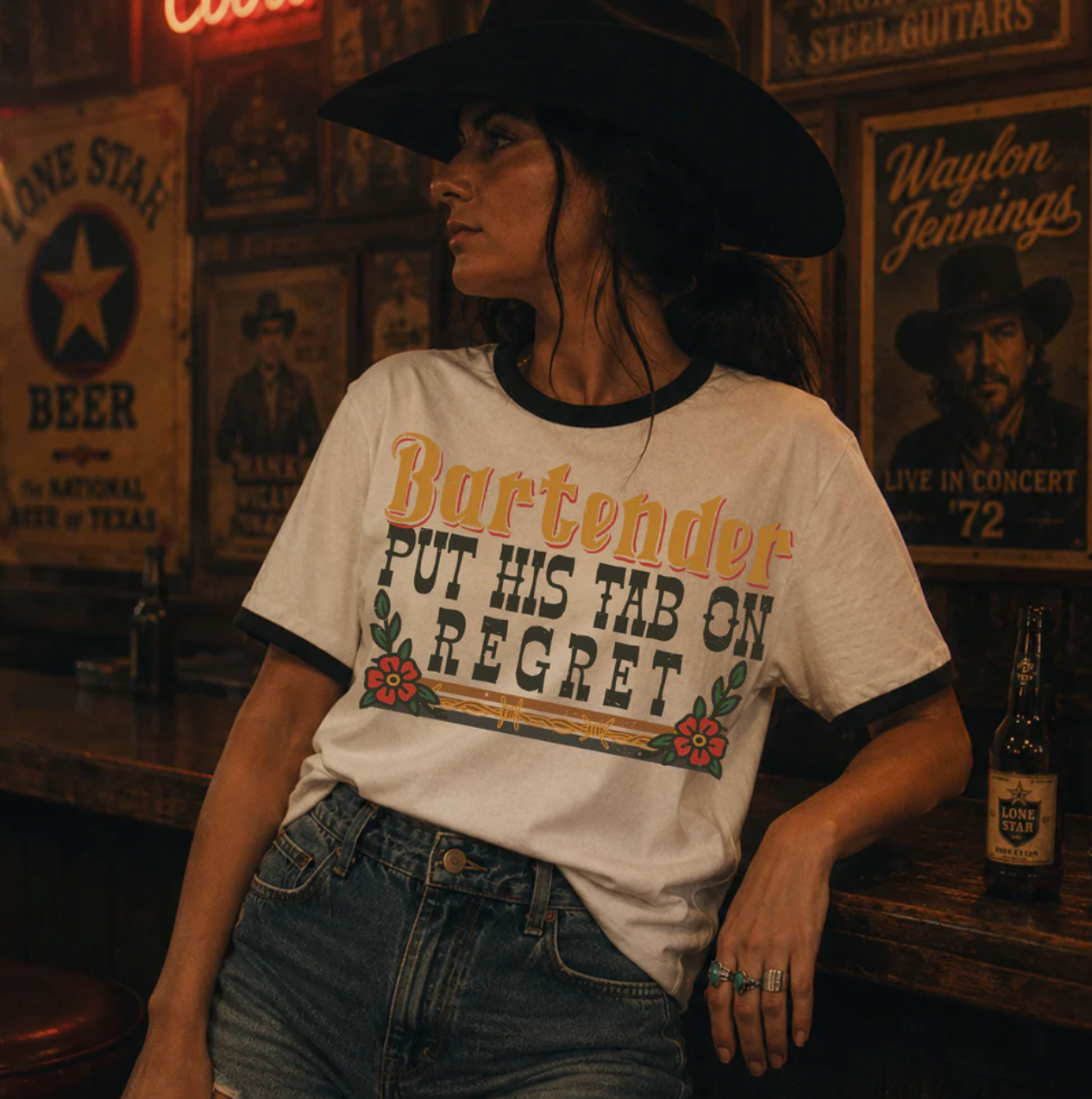Bartender, Put His Tab on Regret Graphic Tee