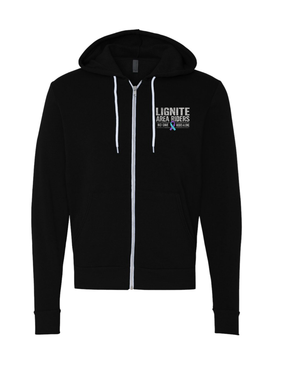 Lignite Area Riders Fun Run Unisex Full Zip Hoodie