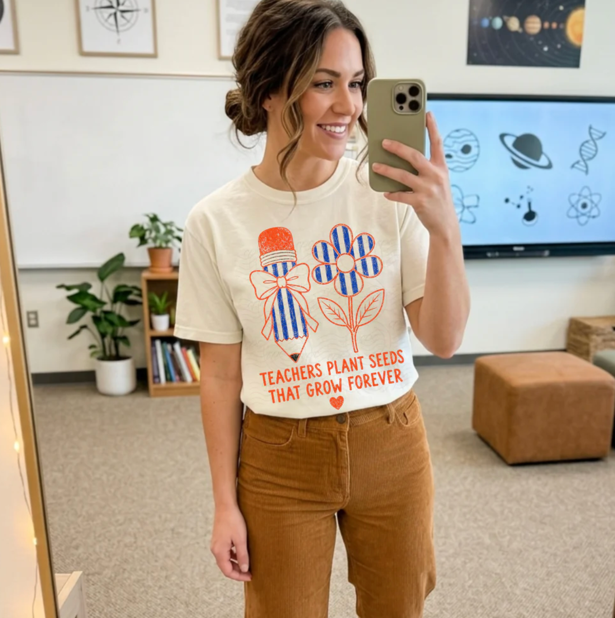 Teachers Plant Seeds That Grow Forever Graphic Tee