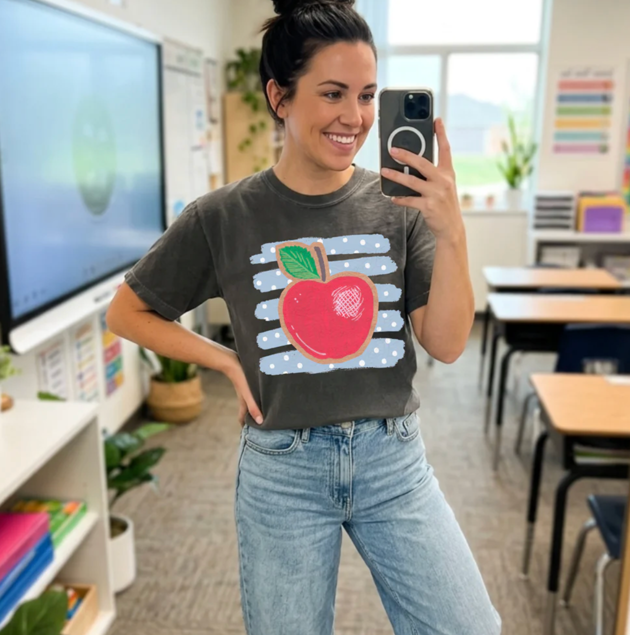 Teacher Apple Graphic Tee