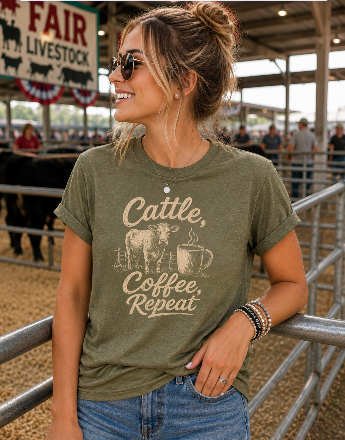 Cattle, Coffee, Repeat Graphic Tee