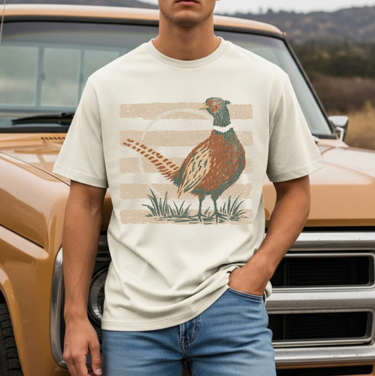 Striped Pheasant Graphic Tee
