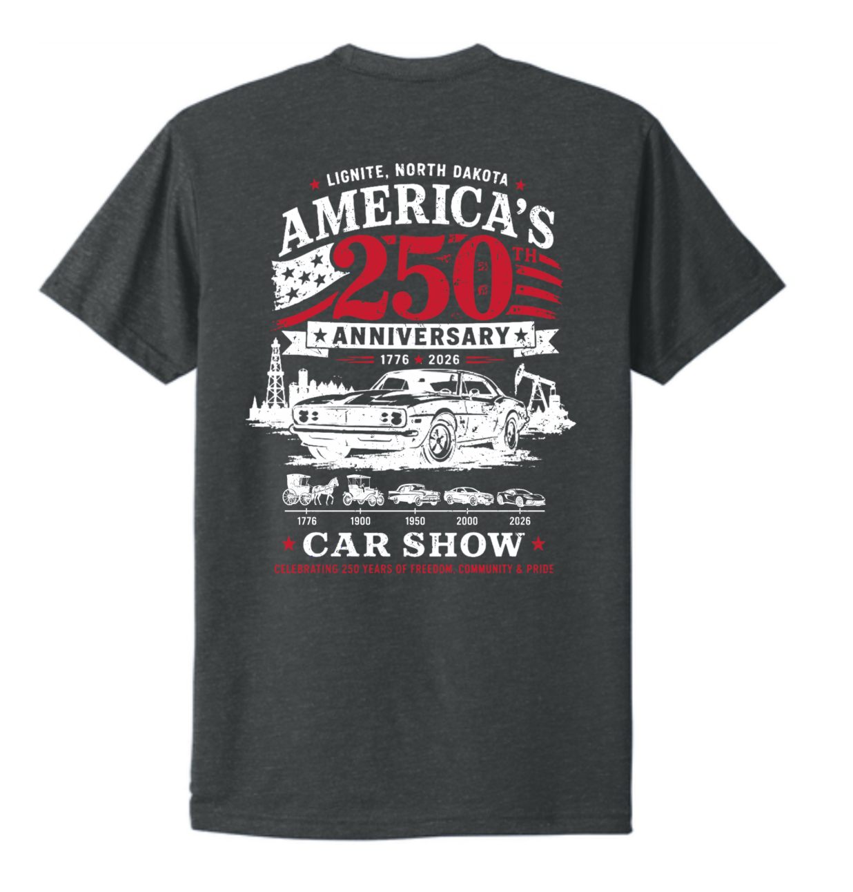 Lignite America 250 Celebration & Car Show | Youth Flag Tee