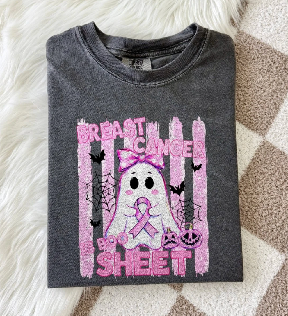 Breast Cancer Is Boo Sheet Halloween Tee