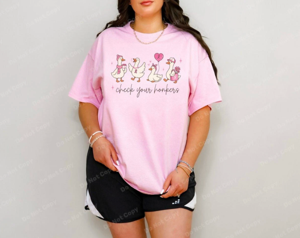 Check Your Honkers Breast Cancer Awareness Tee