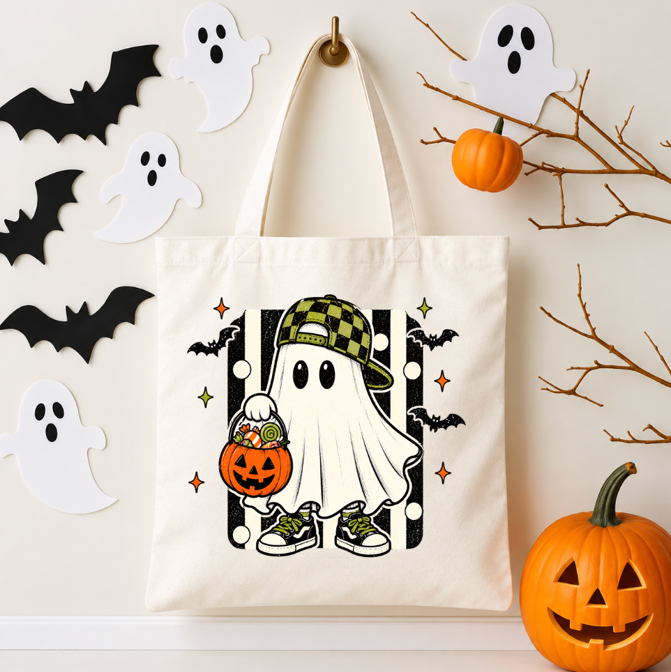 Ghost Halloween Trick or Treat Bag
