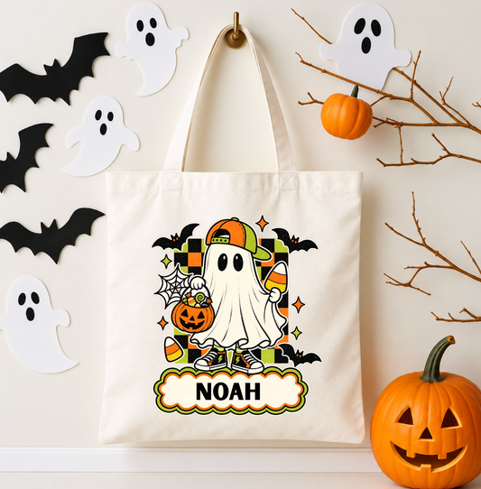 Personalized Ghost Trick or Treat Bag