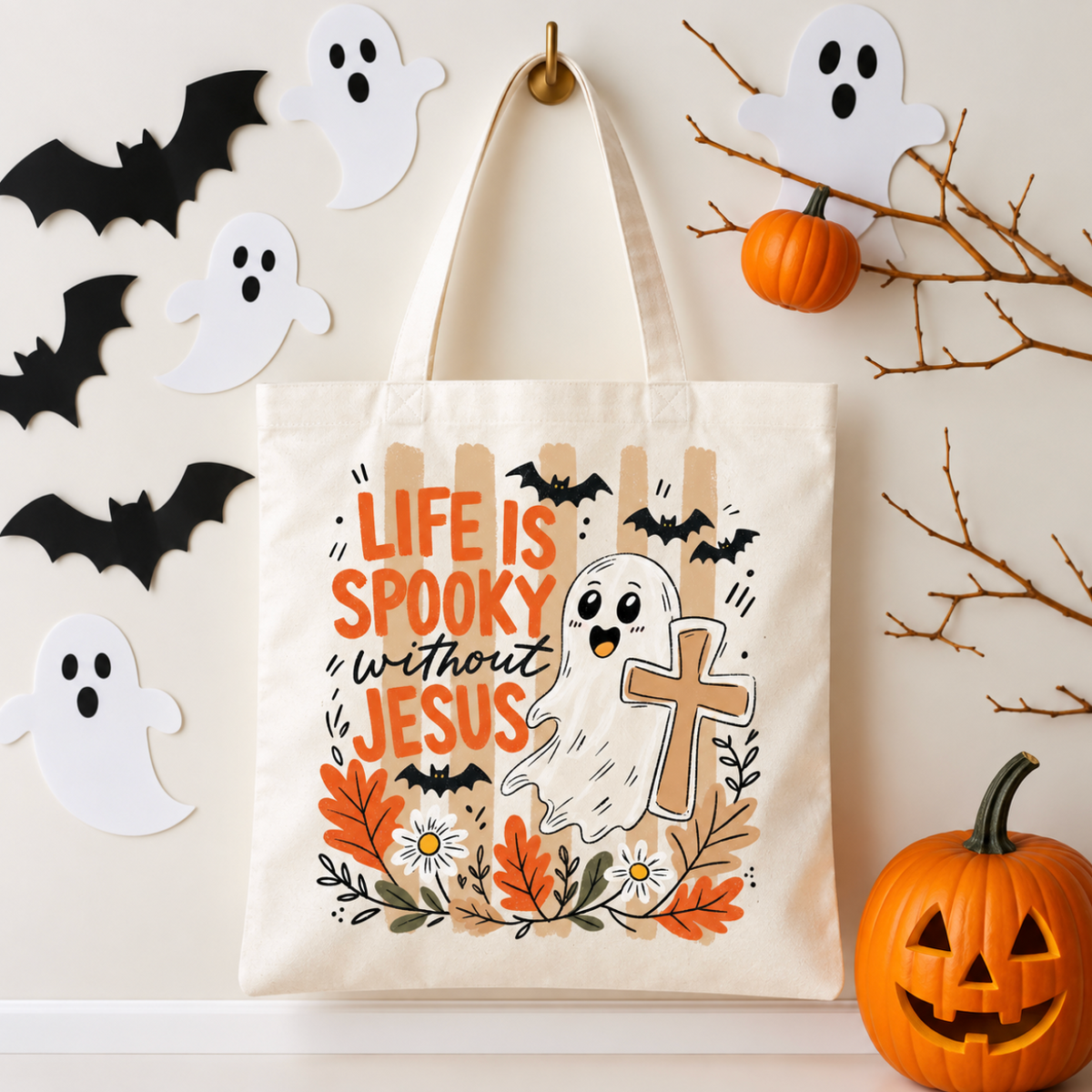Life is Spooky Without Jesus Trick or Treat Bag