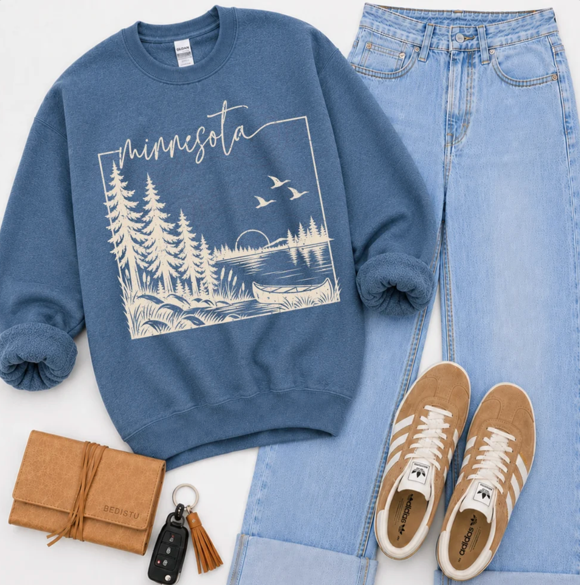 Minnesota Lake & Pines Crewneck Sweatshirt