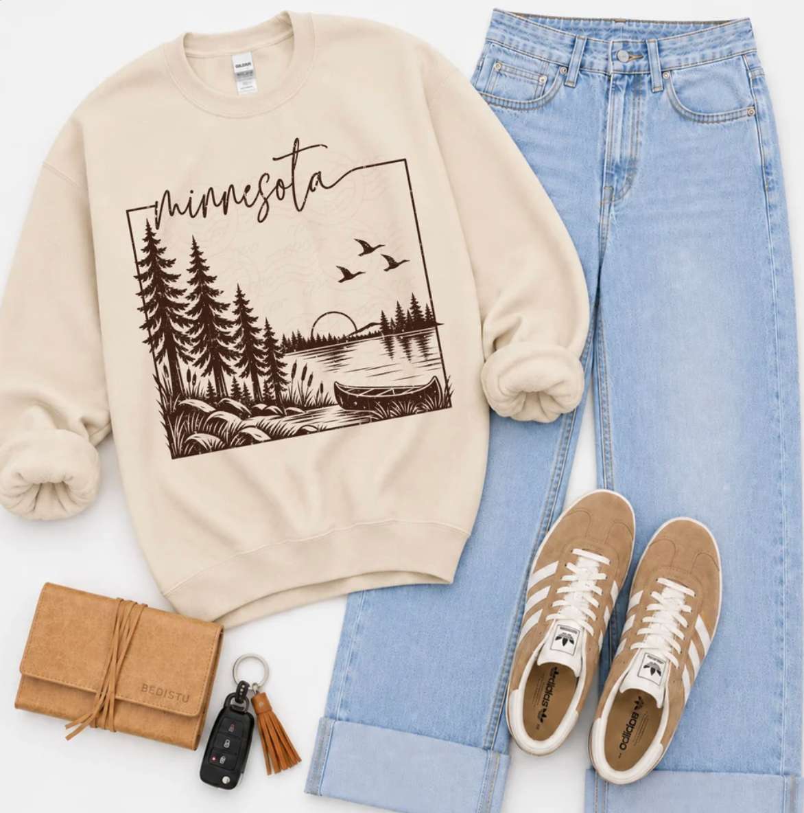Minnesota Lake & Pines Crewneck Sweatshirt