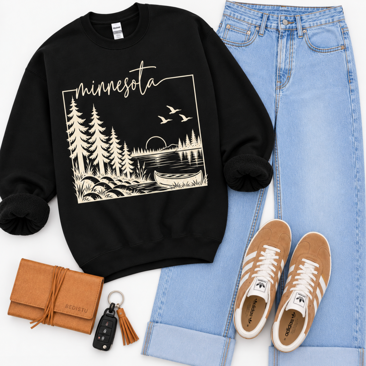 Minnesota Lake & Pines Crewneck Sweatshirt