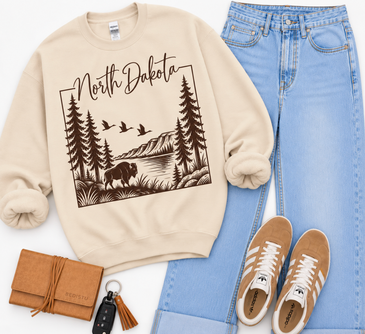 North Dakota Bison Crewneck Sweatshirt