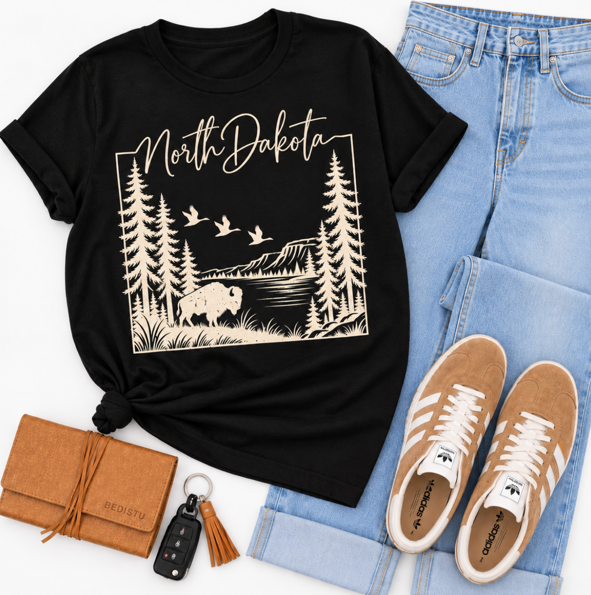 North Dakota Bison Graphic Tee