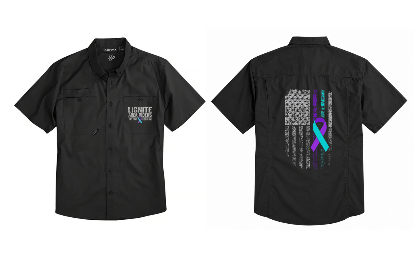Lignite Area Riders Fun Run Men's Button-Up