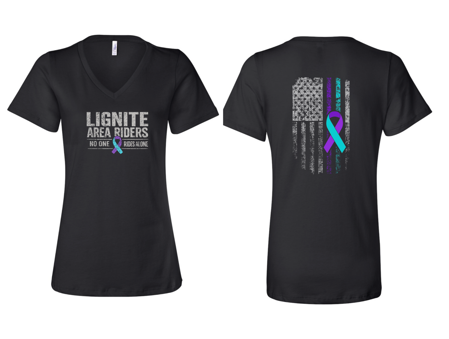 Lignite Area Riders Fun Run Women's V-Neck