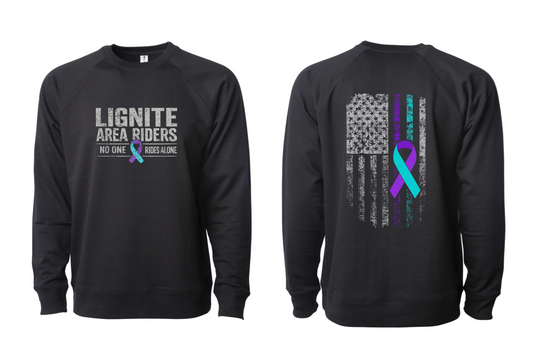 Lignite Area Riders Fun Run Unisex Lightweight Crewneck
