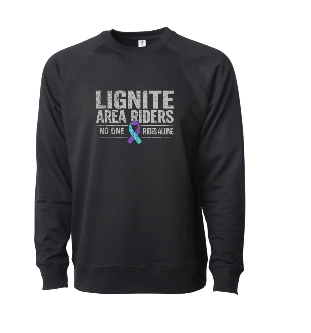 Lignite Area Riders Fun Run Unisex Lightweight Crewneck