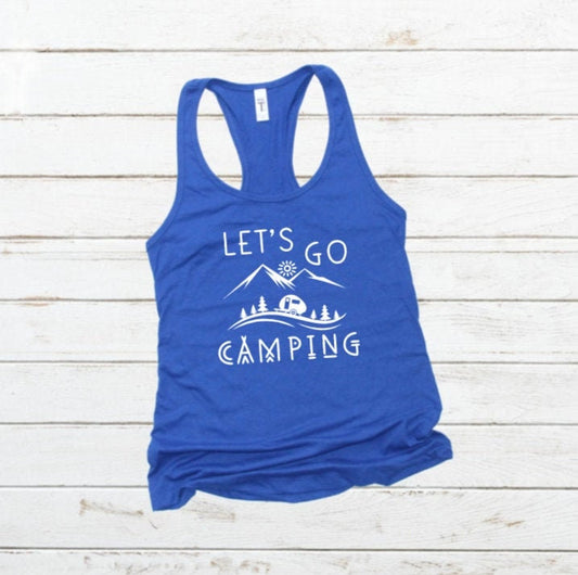 Let's Go Camping Graphic Tank