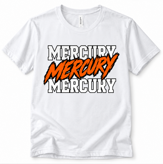 Mercury Basketball Triple Stack Adult T-Shirt
