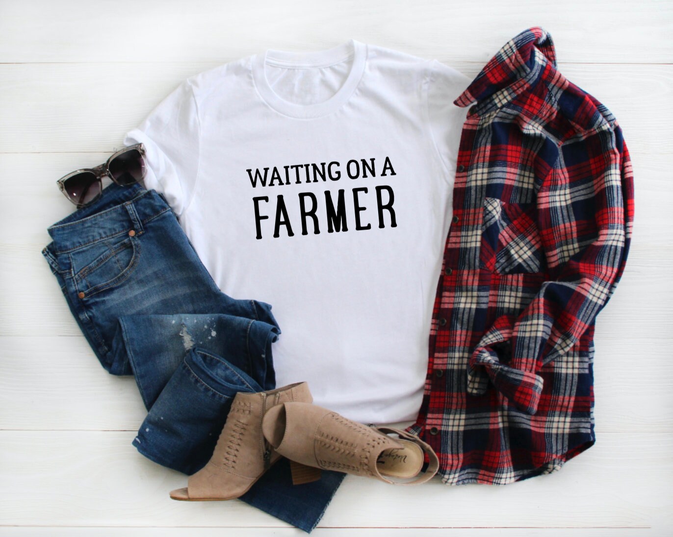 Waiting on a Farmer Graphic Tee
