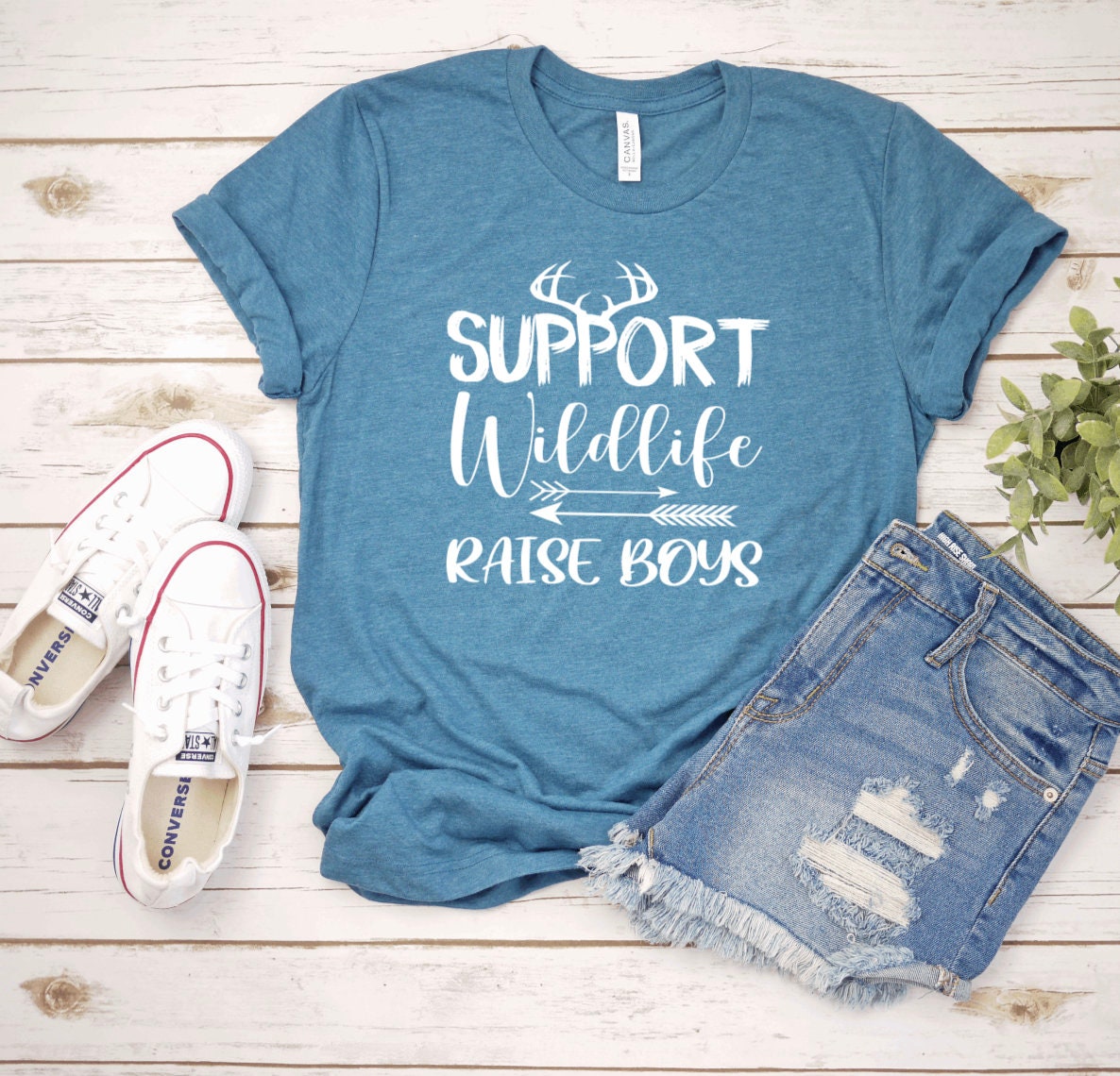 Support Wildlife Raise Boys Graphic Tee