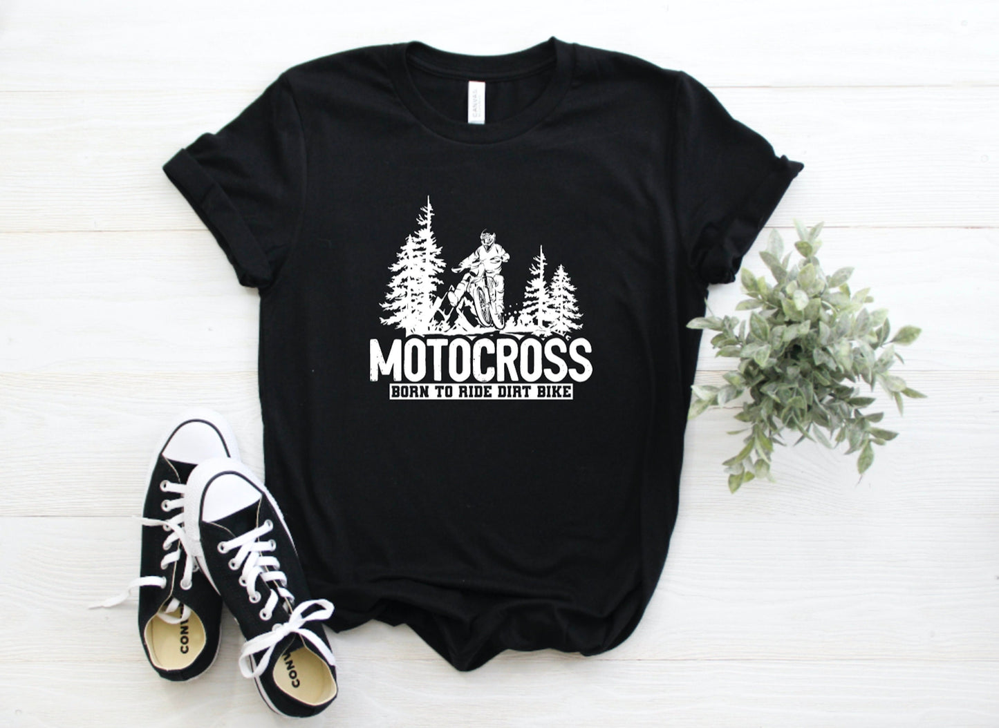 Motocross Born to Ride Dirt Bike Graphic Tee
