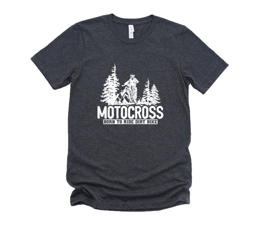 Motocross Born to Ride Dirt Bike Graphic Tee