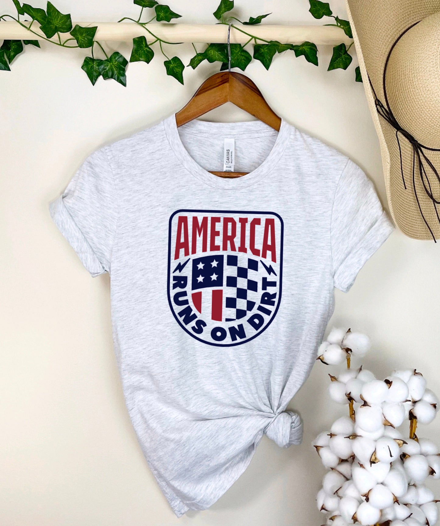 America Runs On Dirt Graphic Tee